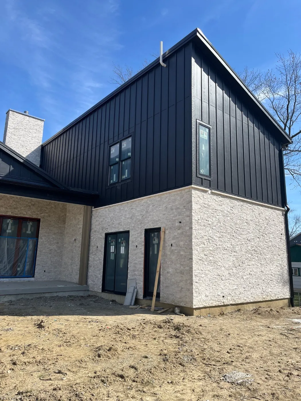 Fiber cement siding installed on a New Whiteland home